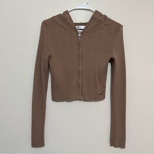 Hollister knit zip up